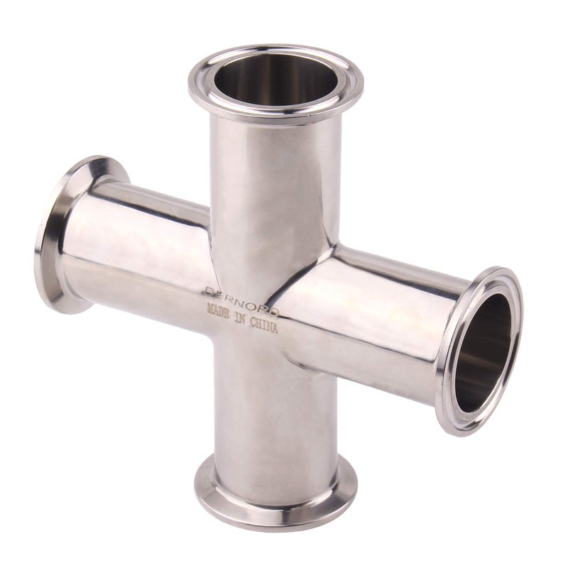 DERNORD 4 Way Cross Clamp Fits 1.5" Tri-clamp Sanitary Fitting Stainless Steel 304, 38mm Pipe OD - Image 2